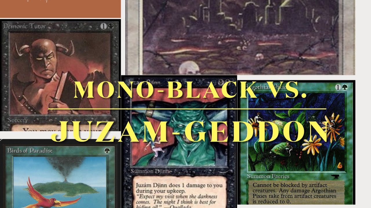 163) Eel Castle Cup 2.0 match 5 Mono-Black Vs Juzam-Geddon. Old school MTG 93/94 Magic the Gathering