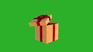 gift box green screen effect video