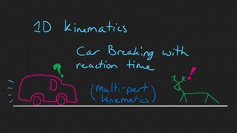 1D Kinematics - Car Braking with Reaction Time (Multi-Part Kinematics)