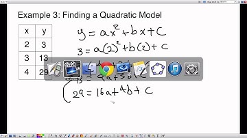 Modeling Data with Quadratic Functions (5.1)