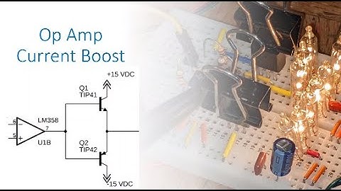 Simple Class-B Op-Amp Current Booster with TIP41/TIP42