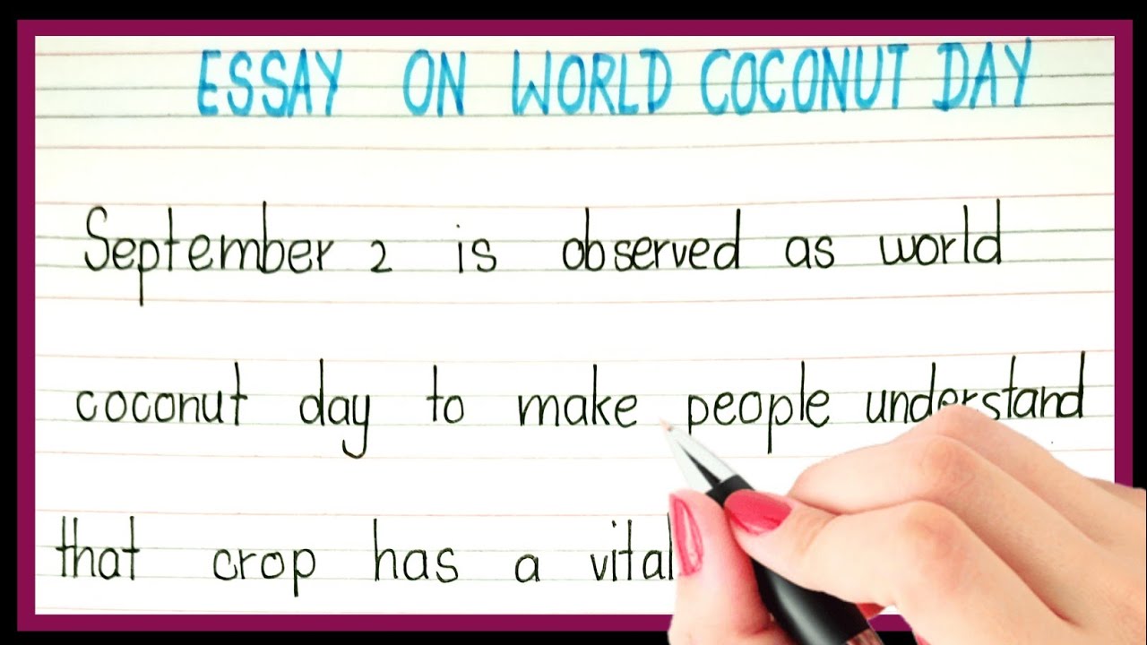 Essay on world coconut day in english | world coconut day par essay