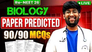 Biology Paper Predicted | 90/90 MCQs | Re NEET 2026