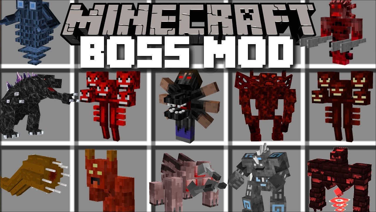 tilstødende hverdagskost utilfredsstillende Minecraft BOSS MOD / FIGHT AND SURVIVE BOSSES BATTLES!! Minecraft - YouTube