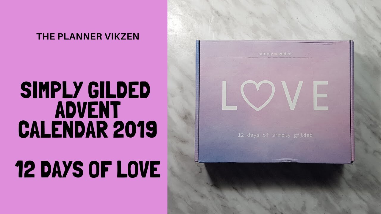 simply gilded Advent Calendar 2019 12 Days of Love Planner Advent