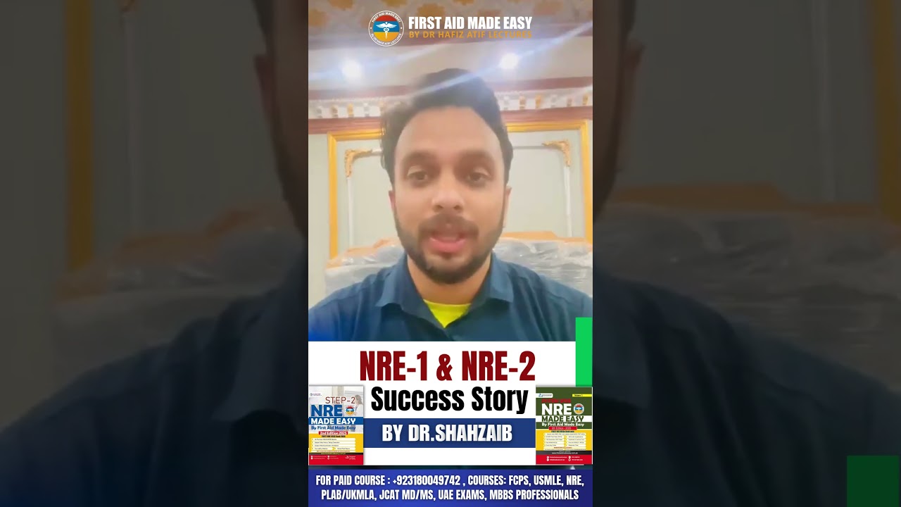 NRE-1 & NRE-2 Success Story of Dr Shahzaib | Cleared in 1st Attempt | FAME Platform #pmdc #Nre #fmgs