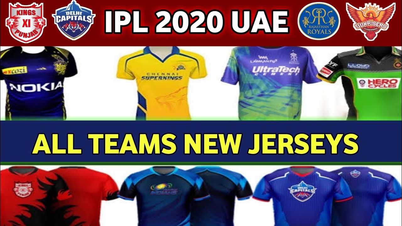 ipl all team t shirt 2020