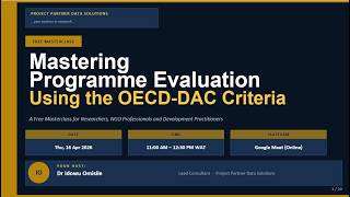 Masterclass on OECD-DAC Criteria