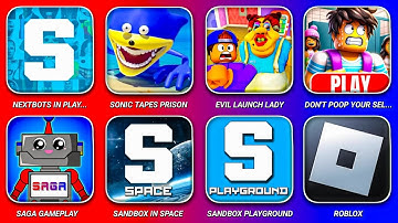 Nextbots in Playground Mod,New Update Sonic Tapes Prison Shin,Escape Evil Launch Lady OBBY Gameplay