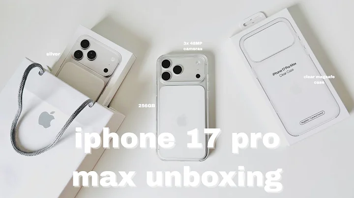 iphone 17 pro max unboxing 🐰📦: silver, 256gb, case unboxing, camera demo ☁️ #iphone #aesthetic