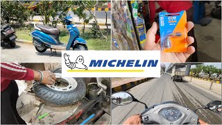 new tyres for our activa 2023 | Michelin Pilot street 2 | 90/100 R10 53J