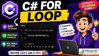 Day 8 | C# For Loop Explained in 3 Minutes | Step-by-Step Beginner Tutorial with Easy Examples 2026