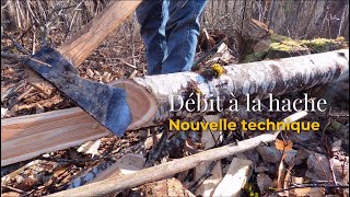 Self-sufficiency in firewood with an axe: new cutting technique, 0 losses and little effort