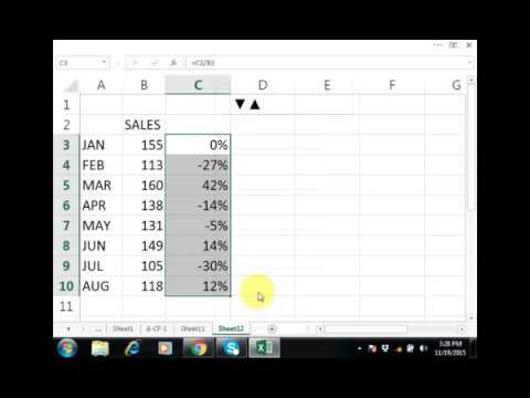 Excel Customize Formatting Up And Down Arrow Symbols By Training Video Youtube