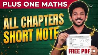 Plus One Maths Public Exam Complete Chapters Short Note ! Exam Winner +1