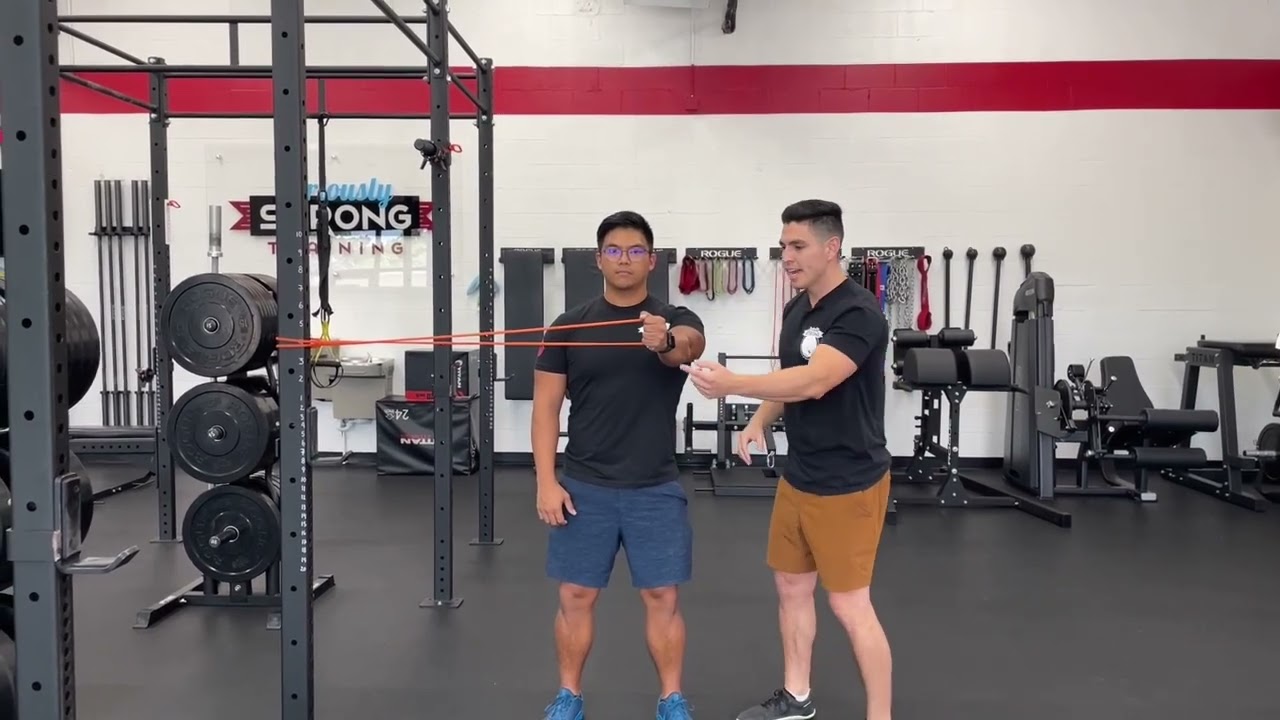 How to do a Banded Reverse Flye With Press for Seriously Healthy Shoulders