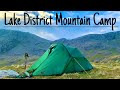 Mountain wild camp with the lone explorer