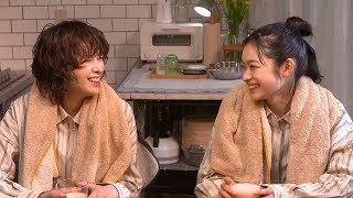 吉瀬美智子、『からかい上手の高木さん』月島琉衣と親子役で初共演　アドリブ演技で穏やかな笑顔「テスト頑張って！」　森永乳業新TVCM「きゅんして、まろやか」篇＆メイキング