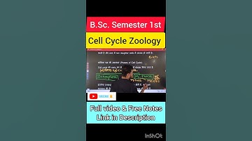 Cell Cycle & Cell Division in 60 Seconds B.Sc. Sem 1 Zoology + XI Daniyal  #MJPRU #bsc #zoology #pw