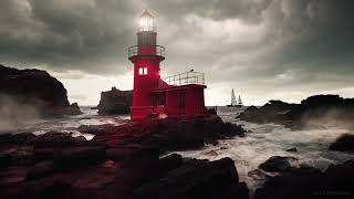 🐚🐙 Seaside Lighthouse | Ocean Waves & Seagulls | Foghorn | Relaxation, Sleep or Study | 10 Hours ✨ screenshot 1