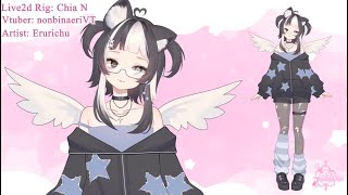 【LIVE2D SHOWCASE】 NonBinaeriVT - Fullbody Rig + Vbridger 【Chia Nyakami】