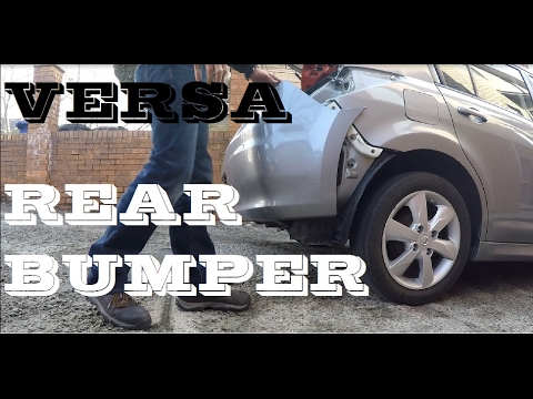 How to remove replace install Nissan versa rear bumper