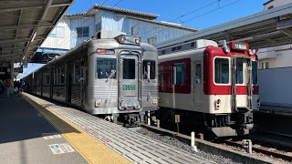 南海高野線　南海6000系6907F+6001F 急行橋本行き発車　河内長野駅