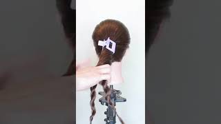 SUPER cute messy bun with claw clip #short #messybun #clawclip