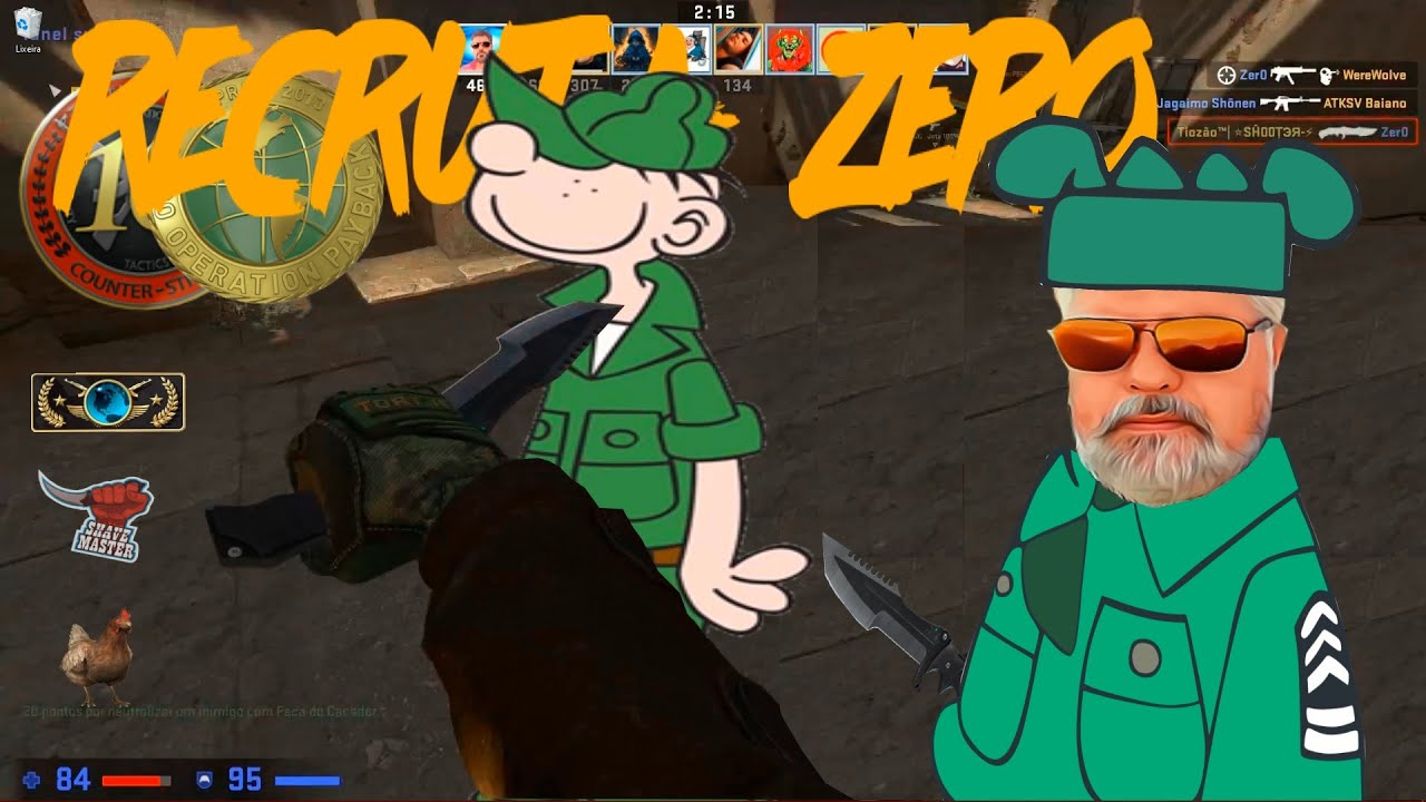 CS GO Tiozão Tainha Acerta o Recruta Zero 🤪🔪😵 - YouTube