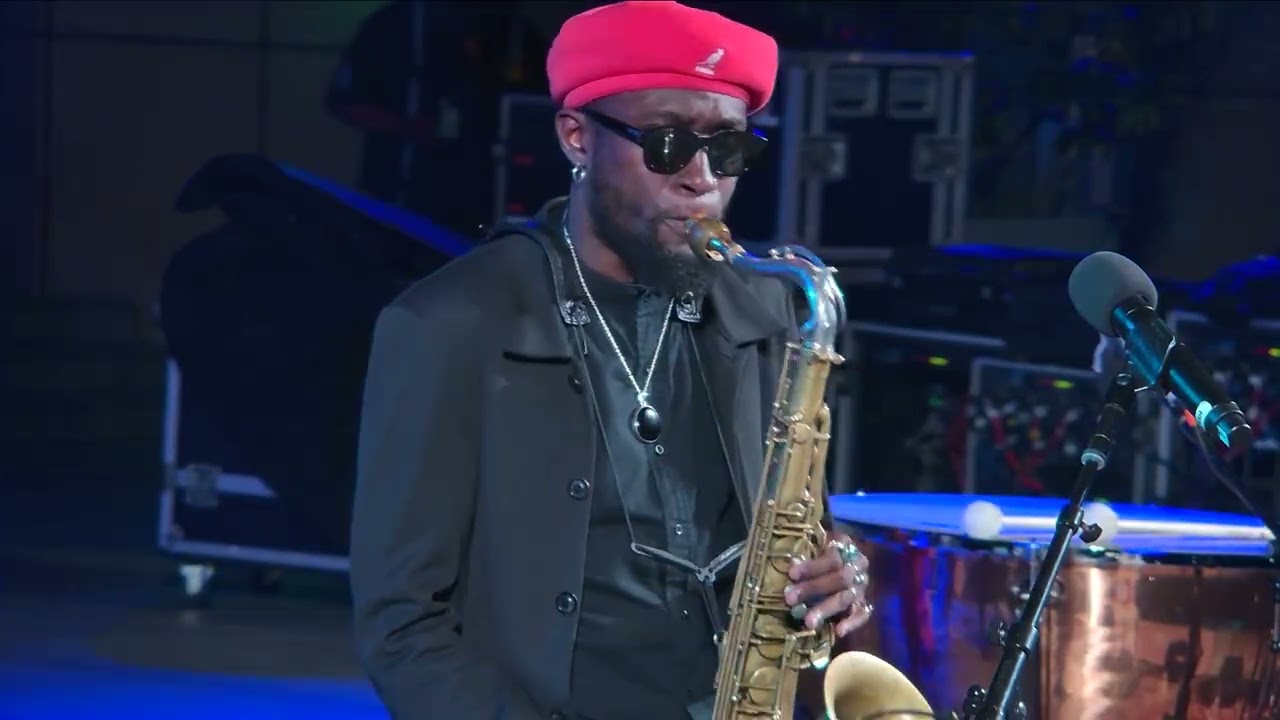 Isaiah Collier & The Chosen Few performs live at Grand Performances in Downtown Los Angeles