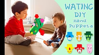 6Pcs Hand Puppet Making Kit for Kids Art Craft Felt Sock Puppet Creative DIY Make Your Own Puppets👇👇
