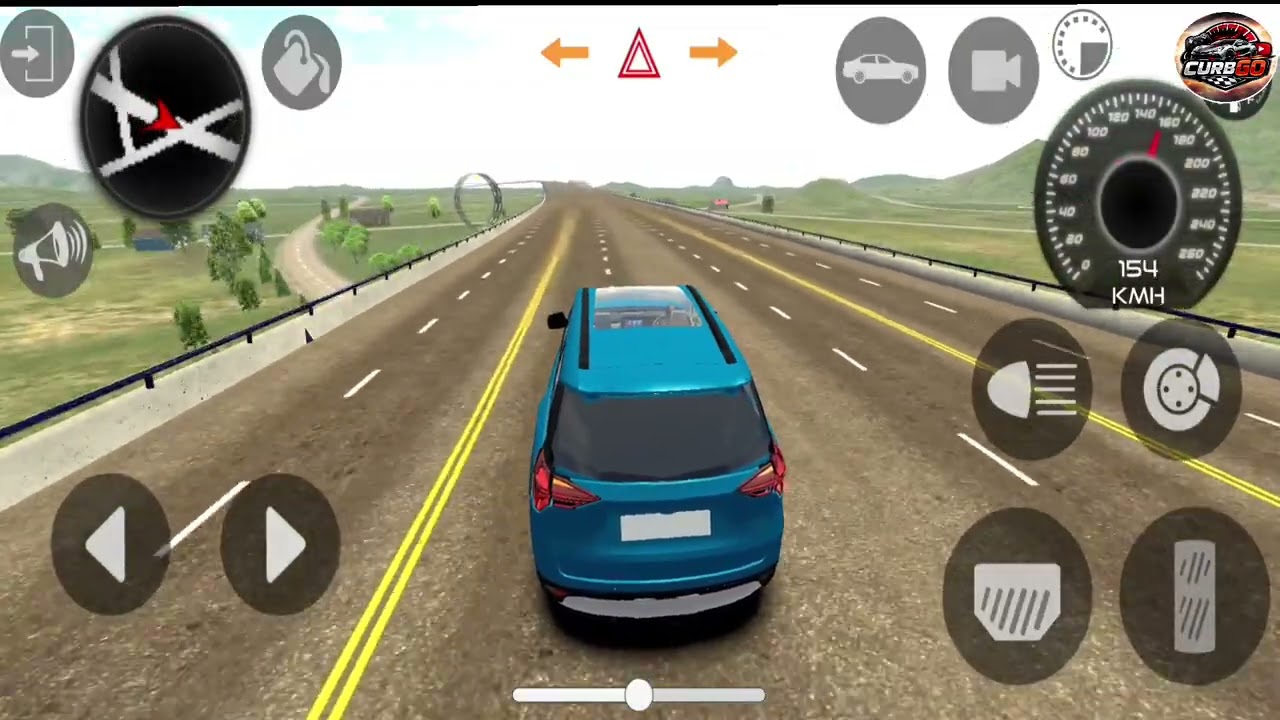 ब्लू कार हाई स्पीड नॉन ब्रेक कार | Ful Speed Tope Car | Curbgo Car 