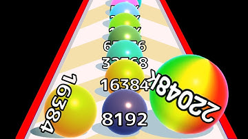 Satisfying mobile game - Ball Run infinity - ball run 2048 video gameplay walkthrough part 18