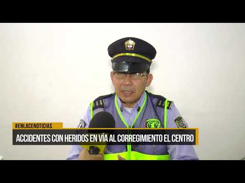 Accidentes con heridos en vía al corregimiento el centro