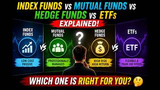 📊 Index Funds vs Mutual Funds vs Hedge Funds vs ETFs Explained 💰| Simple Beginner Guide to Investing