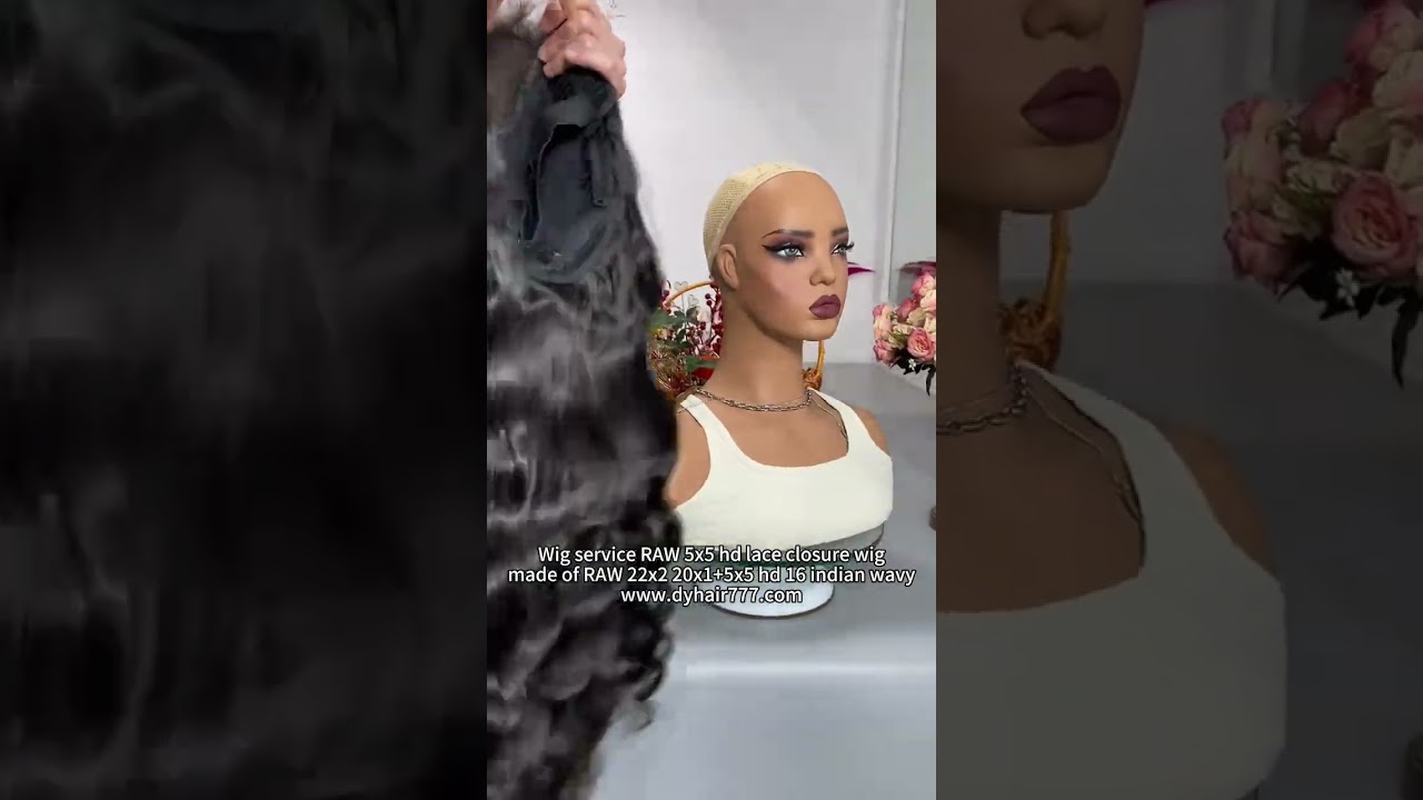 Raw 5*5 hd lace closure wig indian wavy  