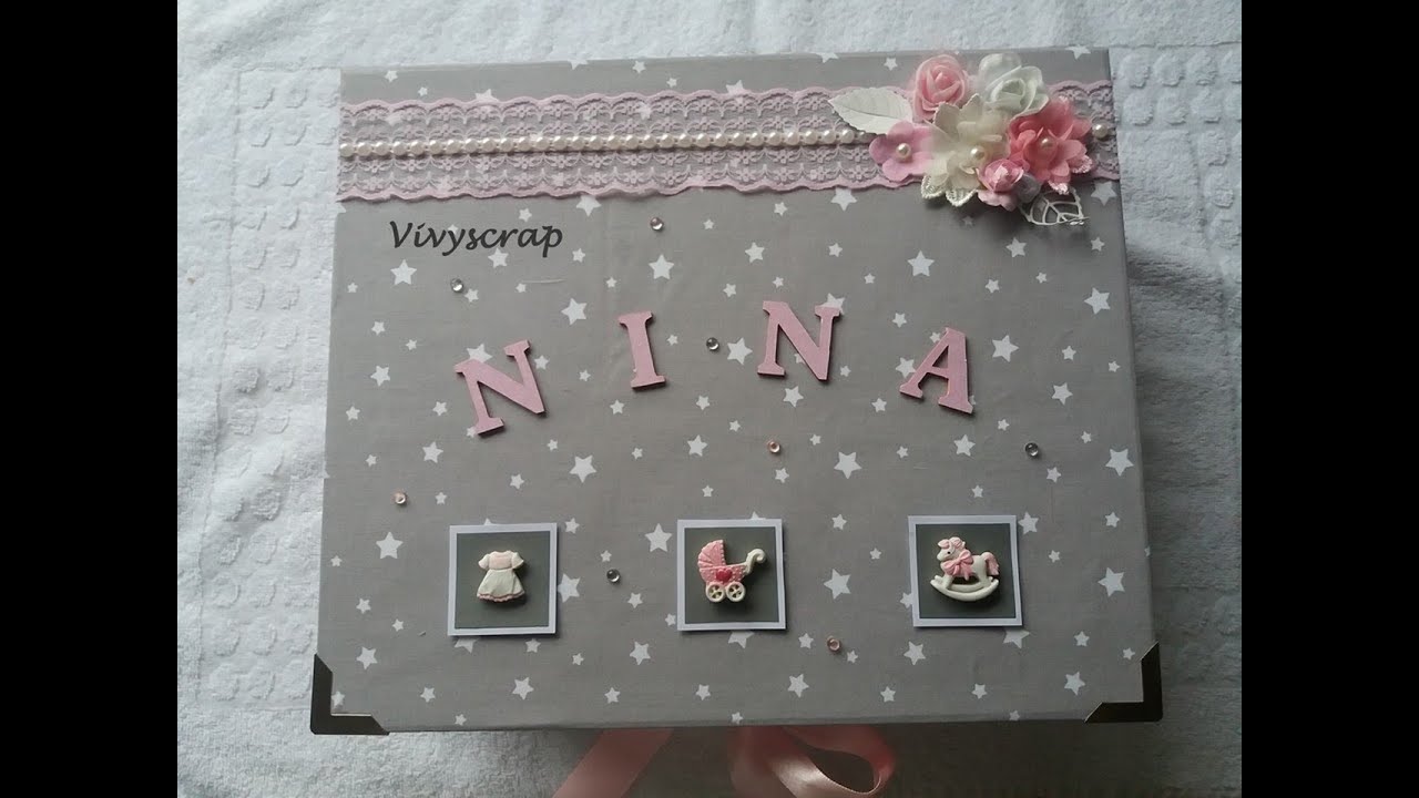 Mini album naissance fille - Atelier créatif Quimper