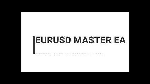 EURUSD MASTER EA