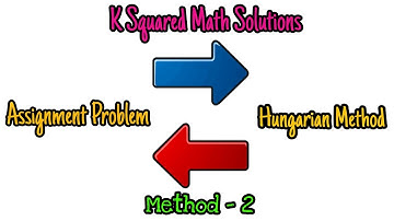 Assignment problem by Hungarian method-part 2