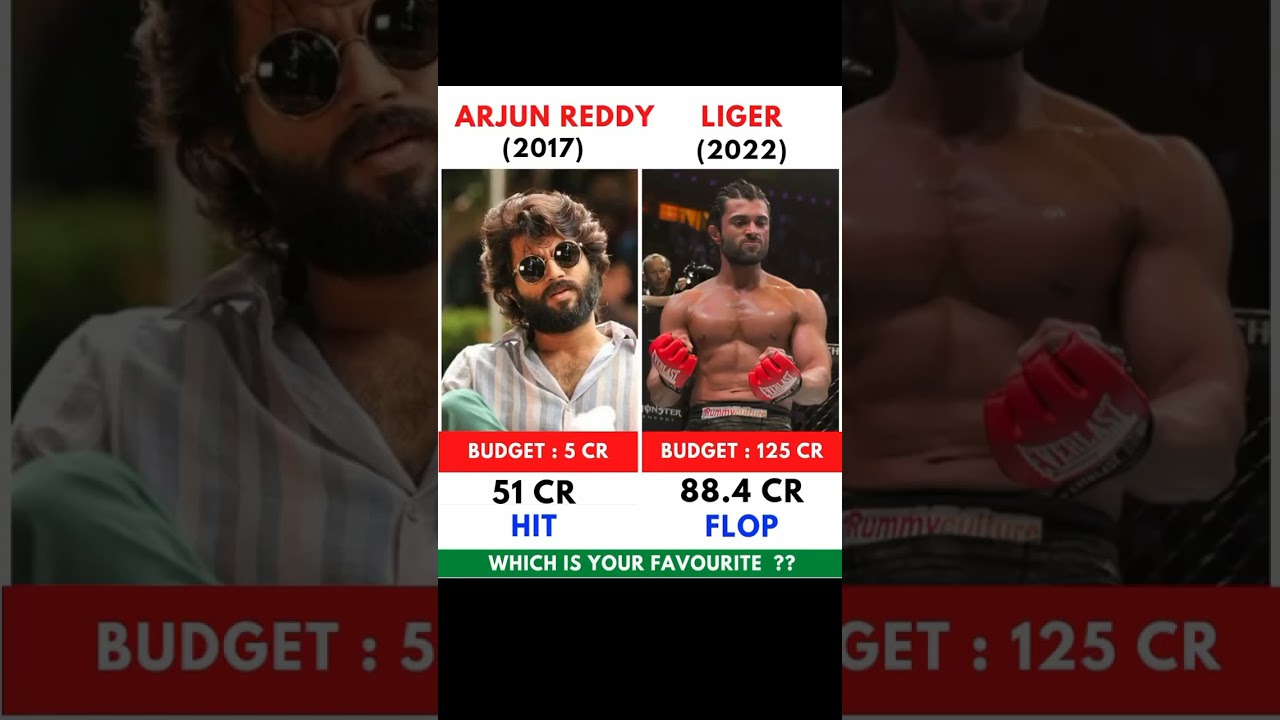 Arjun Reddy vs Liger movie || Box Office Collection || 