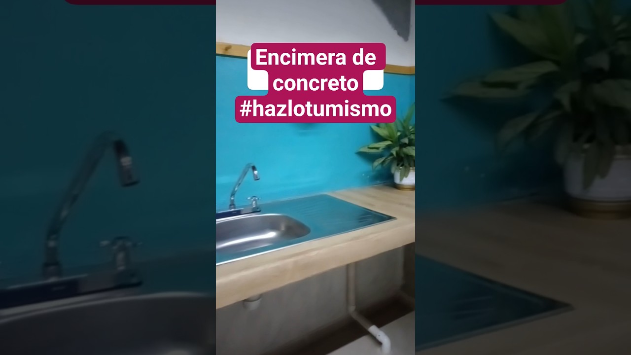 Encimera de concreto para la tarja 