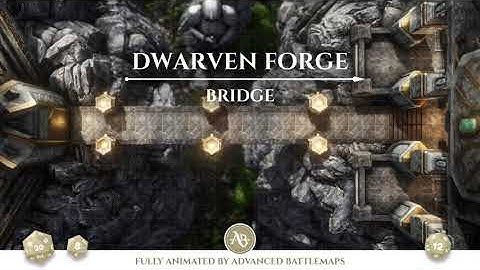 D&D | Pathfinder | Dwarven Forge - Bridge | Animated Battle Maps | Virtual Tabletop