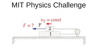 Full MIT Physics Problem: Dynamics, Cable & Pulley ⚙️ Blocks Dragged at Constant Speed Update