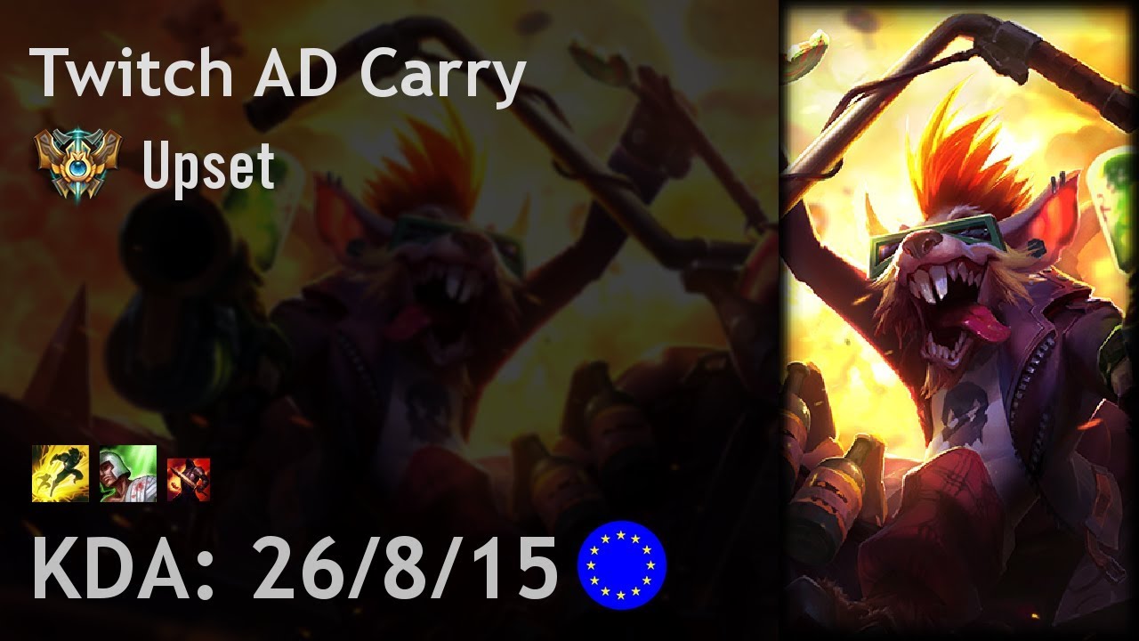 Twitch AD Carry vs Caitlyn - Upset - EUW Challenger Patch 7.21