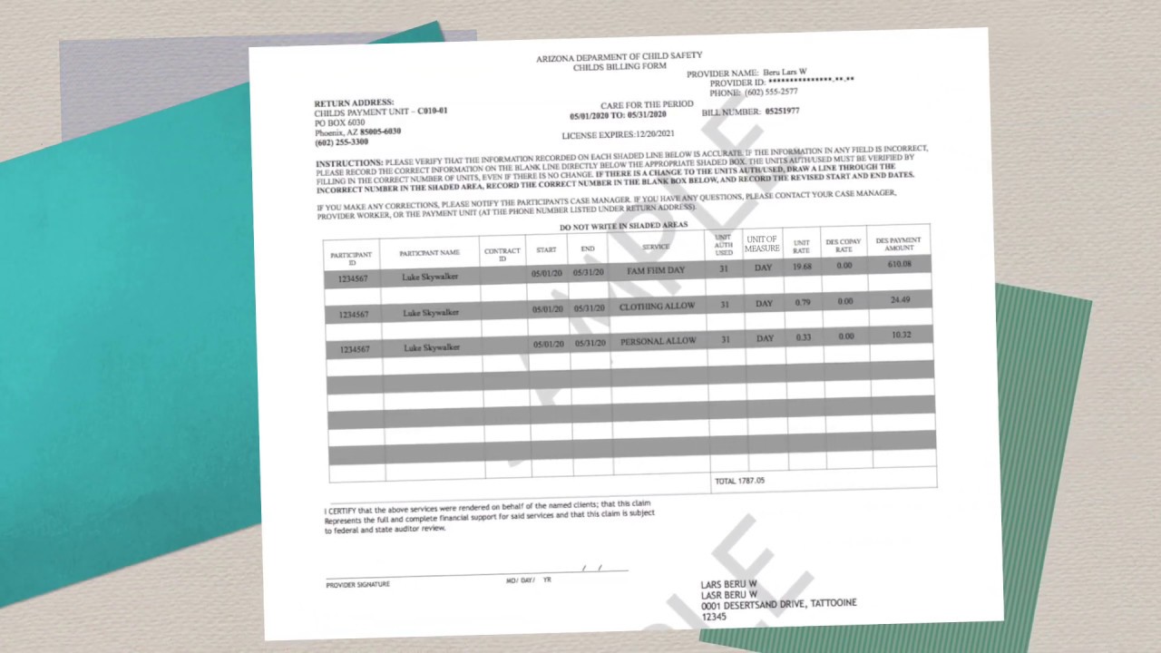 How to Complete the AZ DCS Foster Care Reimbursement Form YouTube