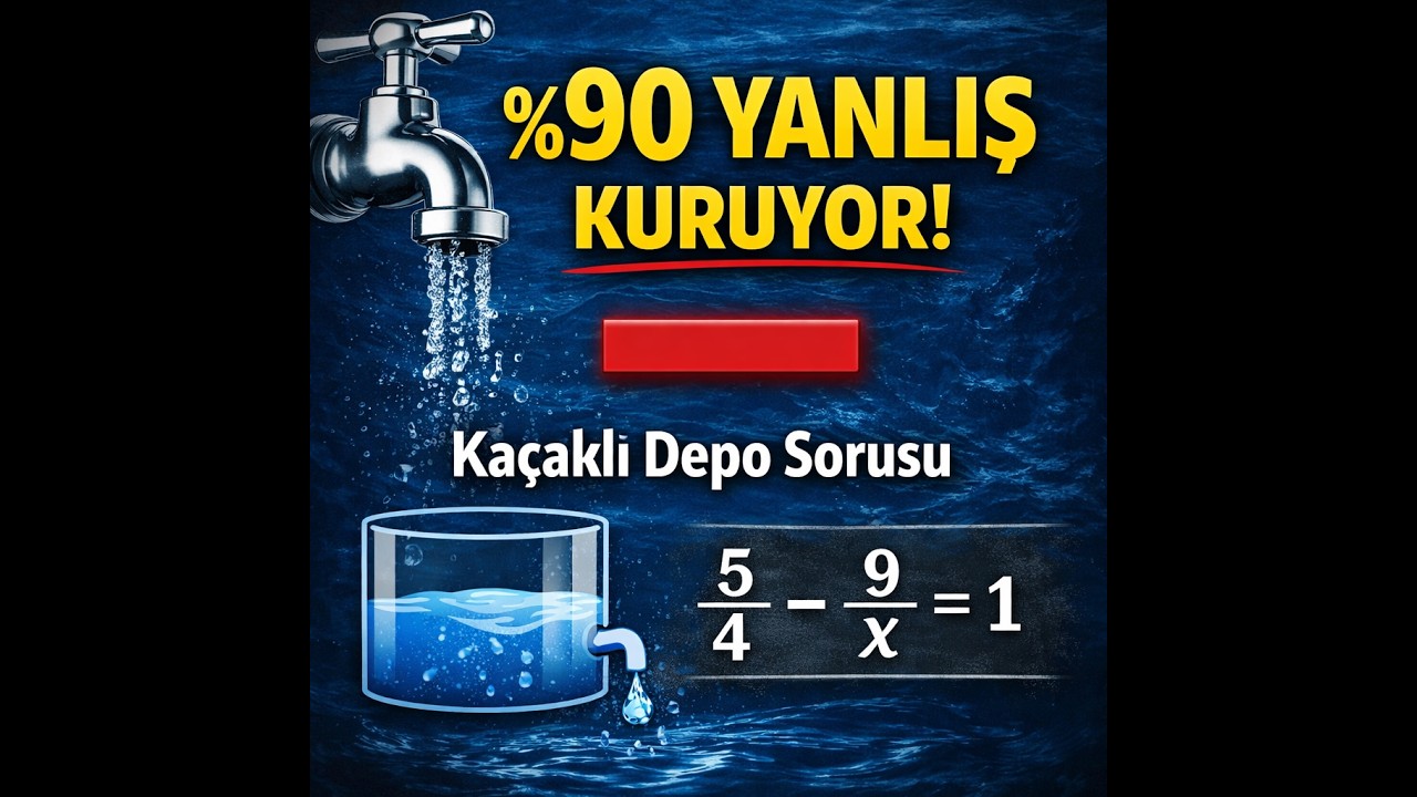 TYT - KPSS - AYT Matematik | Su Deposu Problemi | İşçi-Havuz Problemleri