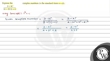 Express the following complex numbers in the standard form \( a+i b \) : \[ \frac{3-4 i}{(4-2 i)...