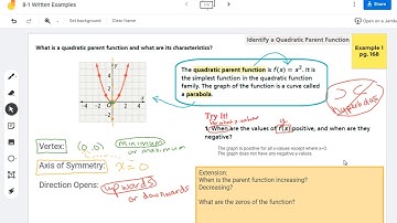 Identify a Quadratic Parent Function