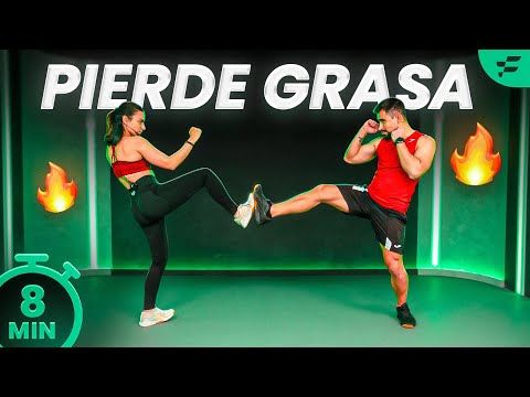 RUTINA DIVERTIDA de entrenamiento CARDIO. Reacciona a los pitidos y BAJA DE PESO en 8 MINUTOS