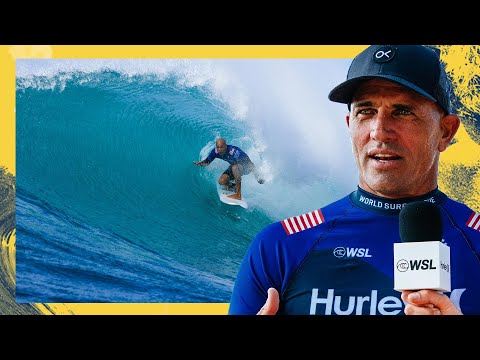 The GOAT Kelly Slater Builds His Relationship With Sunset Beach, Earns Clutch Opening Round Win